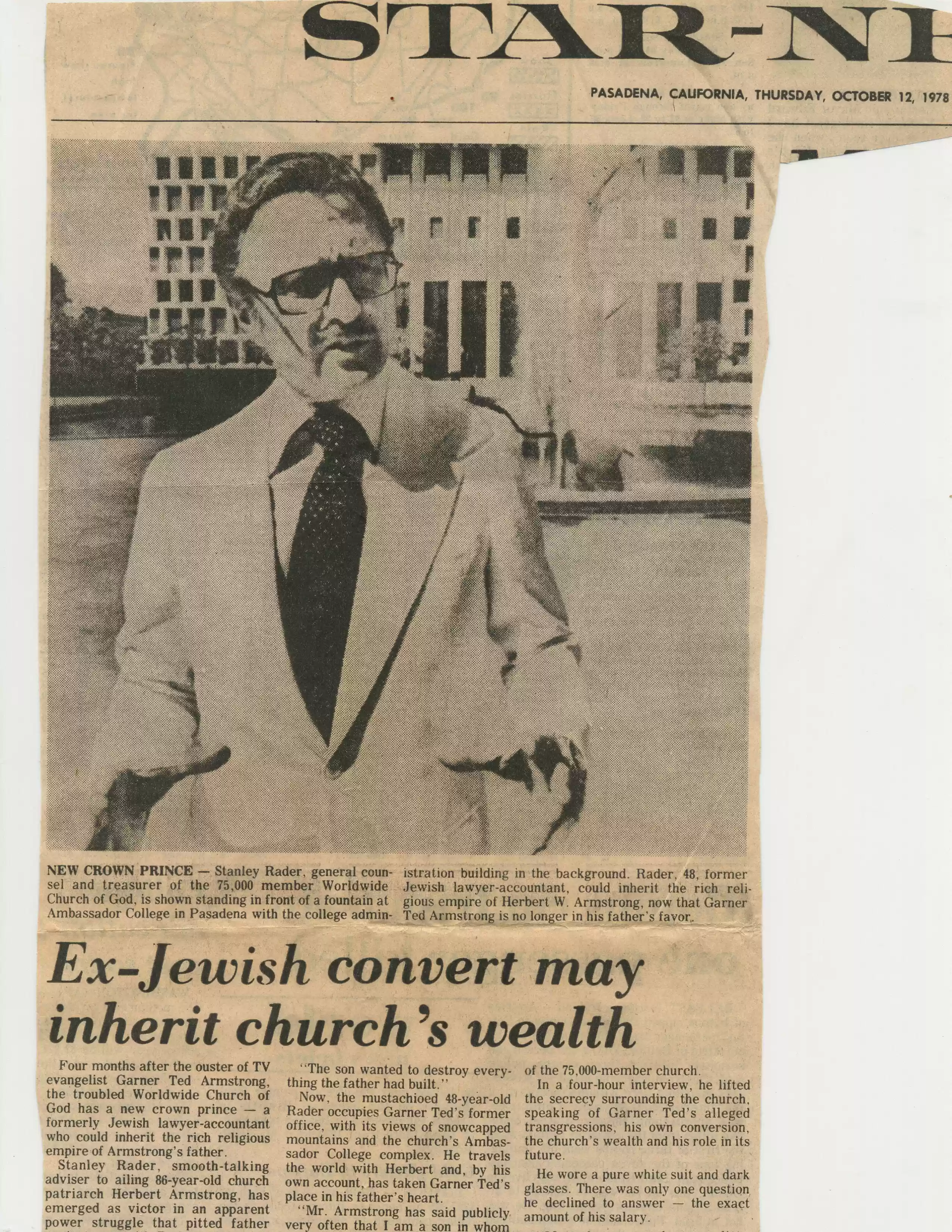 1. Pasadena Star News 10-12-78
